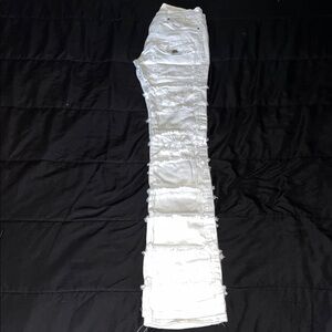 Elegant White Straight Leg Women's Jeans